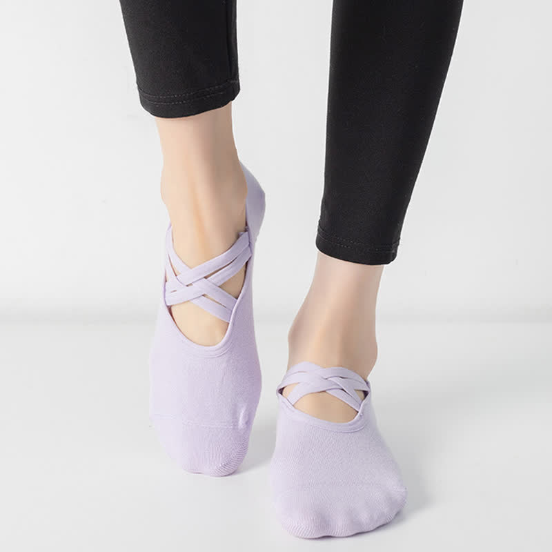 Solid Color Non-slip Yoga Fitness Socks(5 Pairs)