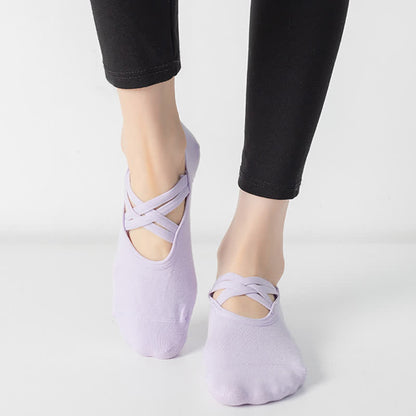 Solid Color Non-slip Yoga Fitness Socks(5 Pairs)