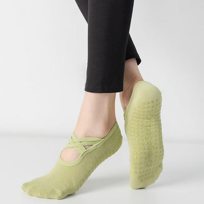 Solid Color Non-slip Yoga Fitness Socks(5 Pairs)