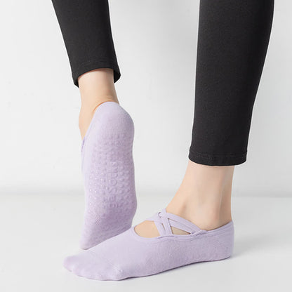 Solid Color Non-slip Yoga Fitness Socks(5 Pairs)
