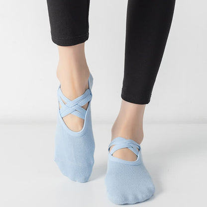 Solid Color Non-slip Yoga Fitness Socks(5 Pairs)