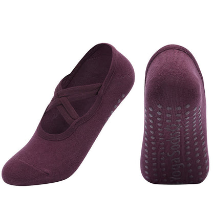 Solid Color Non-slip Yoga Fitness Socks(5 Pairs)