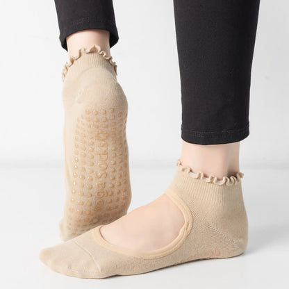 Non-Slip Cotton Open Instep Yoga Socks(6 Pairs)