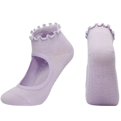 Non-Slip Cotton Open Instep Yoga Socks(6 Pairs)