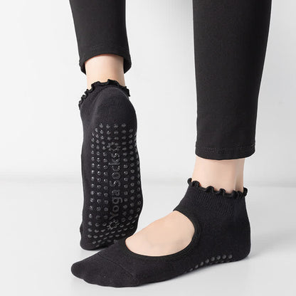 Non-Slip Cotton Open Instep Yoga Socks(6 Pairs)