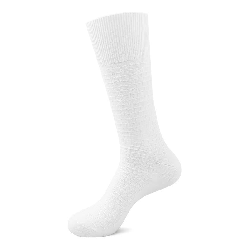 Solid Color Waffle Cotton Socks(5 Pairs)