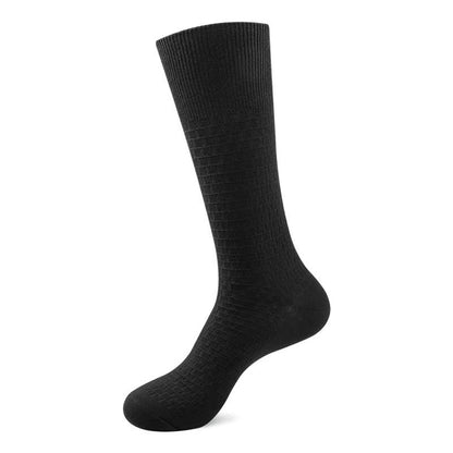 Solid Color Waffle Cotton Socks(5 Pairs)