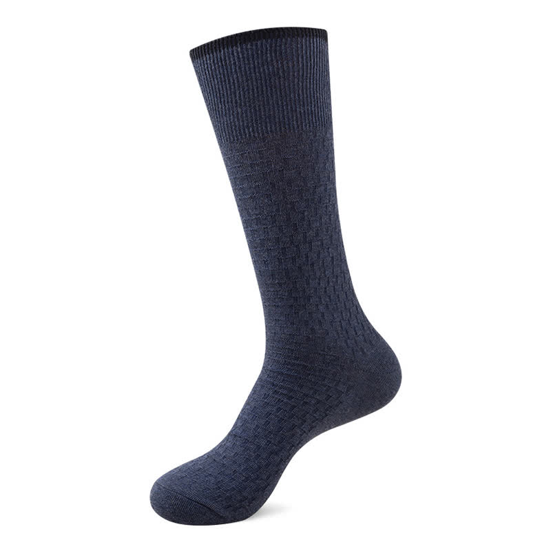 Solid Color Waffle Cotton Socks(5 Pairs)