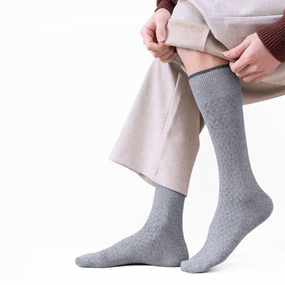 Solid Color Waffle Cotton Socks(5 Pairs)