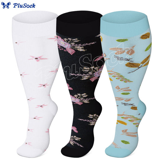 Plus Size Defoliation Compression Socks(3 Pairs)