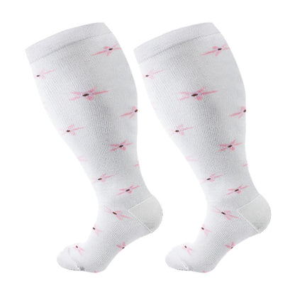 Plusock Plus Size Defoliation Compression Socks - White - 4XL - image 7