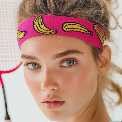 Banana Print Sweat-Absorbent Sports Headband