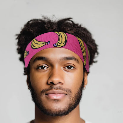 Banana Print Sweat-Absorbent Sports Headband
