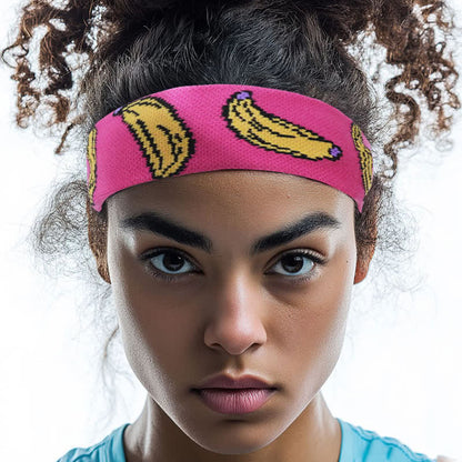 Banana Print Sweat-Absorbent Sports Headband
