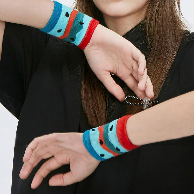 Fun Watermelon Pattern Wrist Sleeves(2 Pairs)