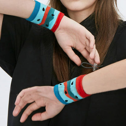 Fun Watermelon Pattern Wrist Sleeves(2 Pairs)