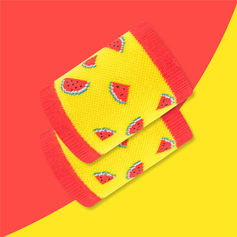 Fun Watermelon Pattern Wrist Sleeves(2 Pairs)