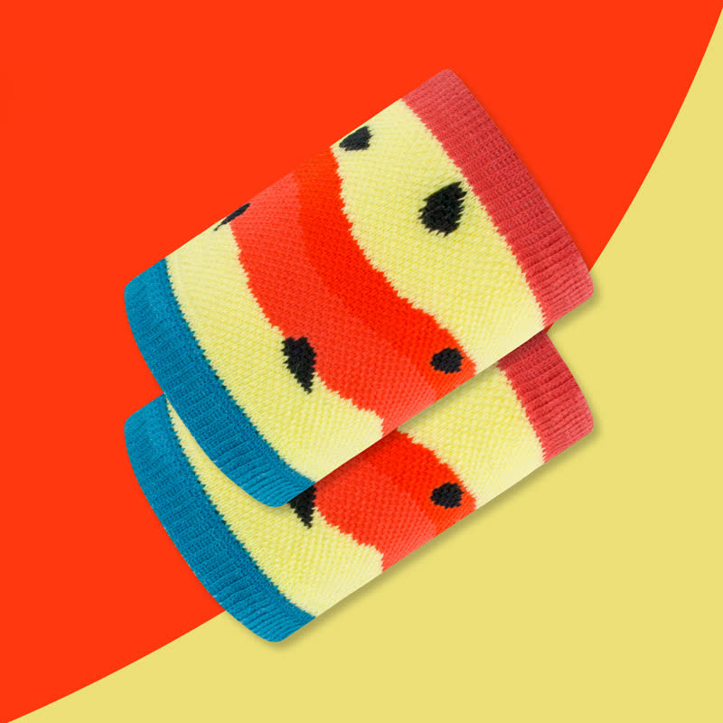 Fun Watermelon Pattern Wrist Sleeves(2 Pairs)