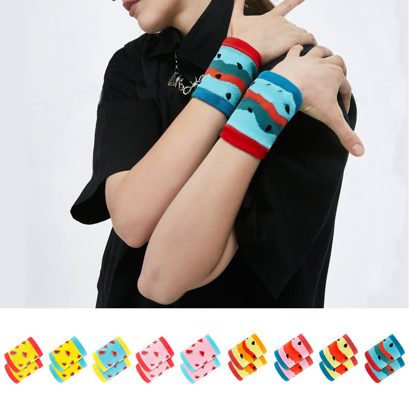 Fun Watermelon Pattern Wrist Sleeves(2 Pairs)