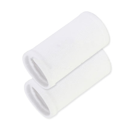 Plusock Solid Color Outdoor Sports Compression Wrist Sleeves(2 Pairs) - White - One Size - image 9