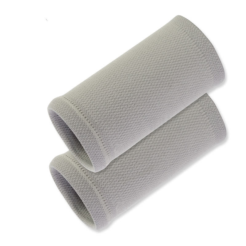 Plusock Solid Color Outdoor Sports Compression Wrist Sleeves(2 Pairs) - Grey - One Size - image 10