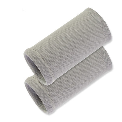 Plusock Solid Color Outdoor Sports Compression Wrist Sleeves(2 Pairs) - Grey - One Size - image 10