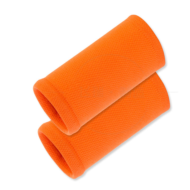 Plusock Solid Color Outdoor Sports Compression Wrist Sleeves(2 Pairs) - Orange - One Size - image 4