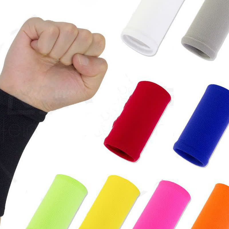Plusock Solid Color Outdoor Sports Compression Wrist Sleeves(2 Pairs) - image 1