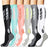 Plusock Color Block Outdoor Running Compression Socks(6 Pairs)