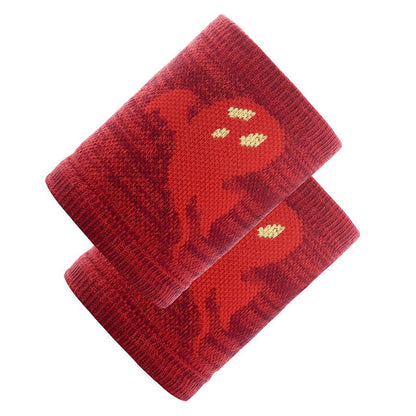 Cute Ghost Pattern Sports Wrist Sleeves(2 Pairs)