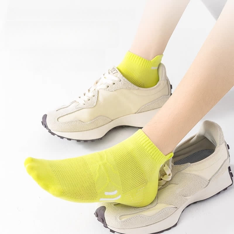 Cotton Sweat-wicking Breathable Sports Ankle Socks(5 Pairs)