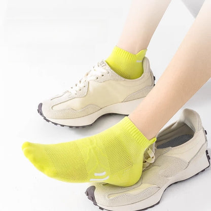 Cotton Sweat-wicking Breathable Sports Ankle Socks(5 Pairs)