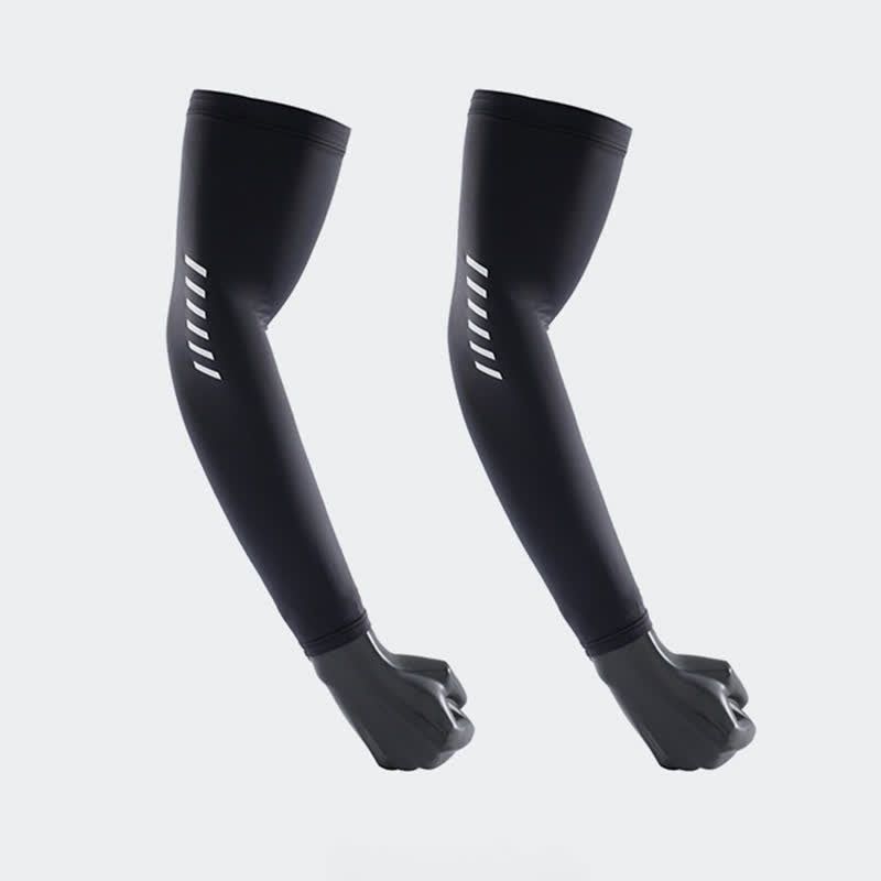 Solid Color Outdoor Sun Protection Ice Arm Sleeves(3 Pairs)