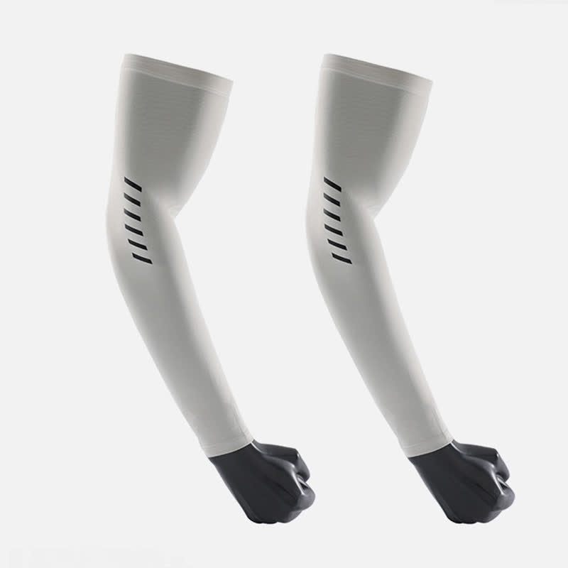 Solid Color Outdoor Sun Protection Ice Arm Sleeves(3 Pairs)