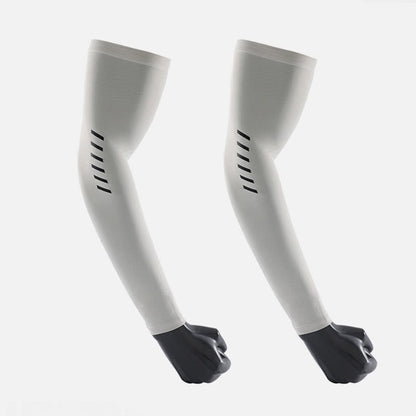 Solid Color Outdoor Sun Protection Ice Arm Sleeves(3 Pairs)