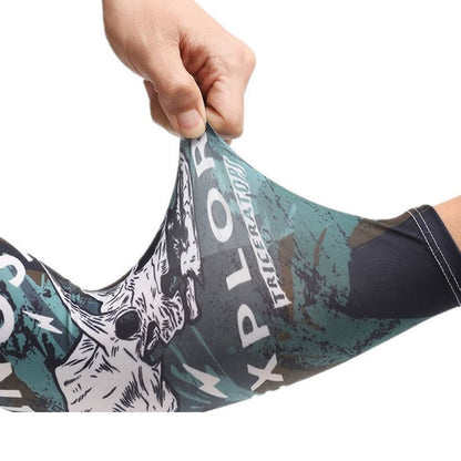Patterned Outdoor Sun Protection Breathable Arm Sleeves(4 Pairs)