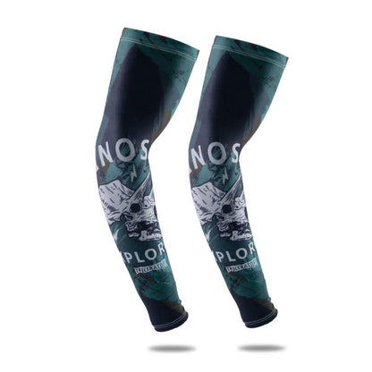 Patterned Outdoor Sun Protection Breathable Arm Sleeves(4 Pairs)