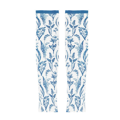 Floral Print Outdoor Sun Protection Arm Sleeves(3 Pairs)