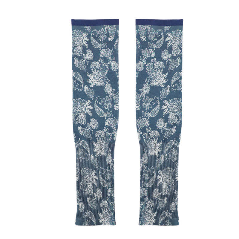Floral Print Outdoor Sun Protection Arm Sleeves(3 Pairs)