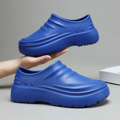 Solid Color Waterproof Non-slip Soft Sole Kitchen Shoes