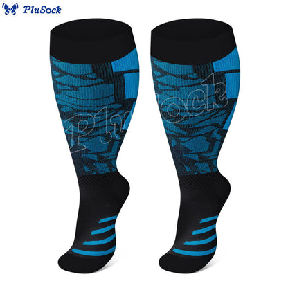 Plus Size Graphic Fitness Compression Socks(3 Pairs)