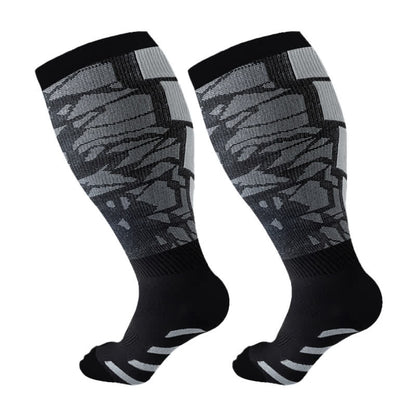 Plus Size Graphic Fitness Compression Socks(3 Pairs)