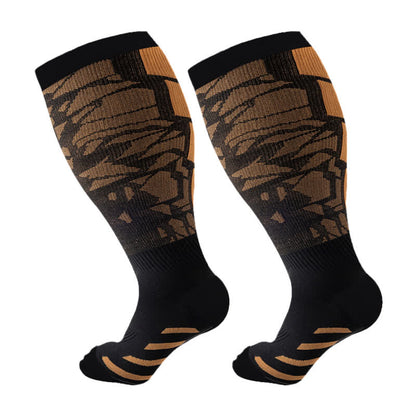 Plus Size Graphic Sports Compression Socks(3 Pairs)