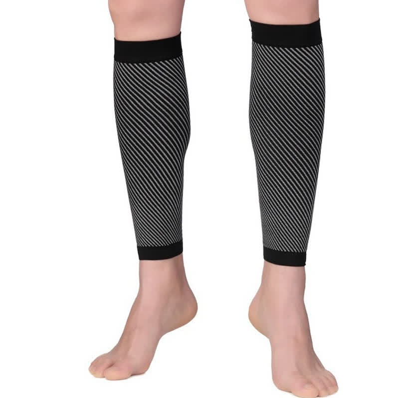 Striped Sports Compression Calf Sleeves(2 Pairs)