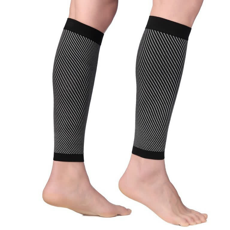 Striped Sports Compression Calf Sleeves(2 Pairs)