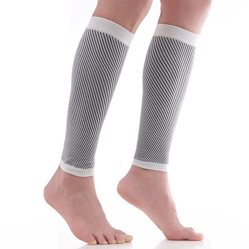 Striped Sports Compression Calf Sleeves(2 Pairs)