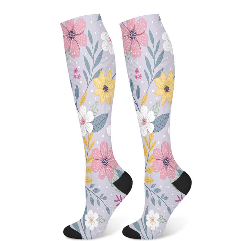 Cat Butterfly Floral Compression Socks(3 Pairs)