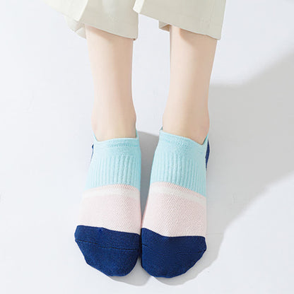 Color Stitching Sports Breathable Ankle Compression Socks(6 Pairs)
