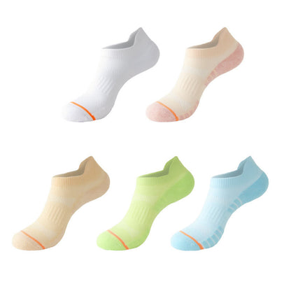 Cotton Sweat-wicking Sports Running Ankle Compression Socks(5 Pairs)