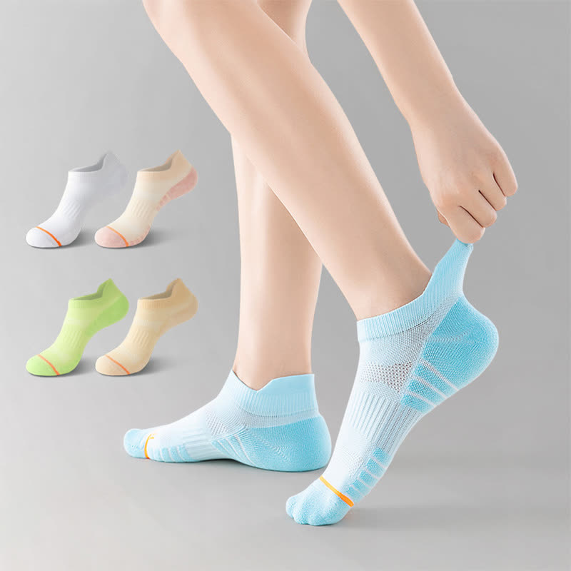 Cotton Sweat-wicking Sports Running Ankle Compression Socks(5 Pairs)